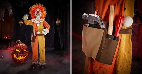 halloween electrical box home depot|evil clown handyman halloween.